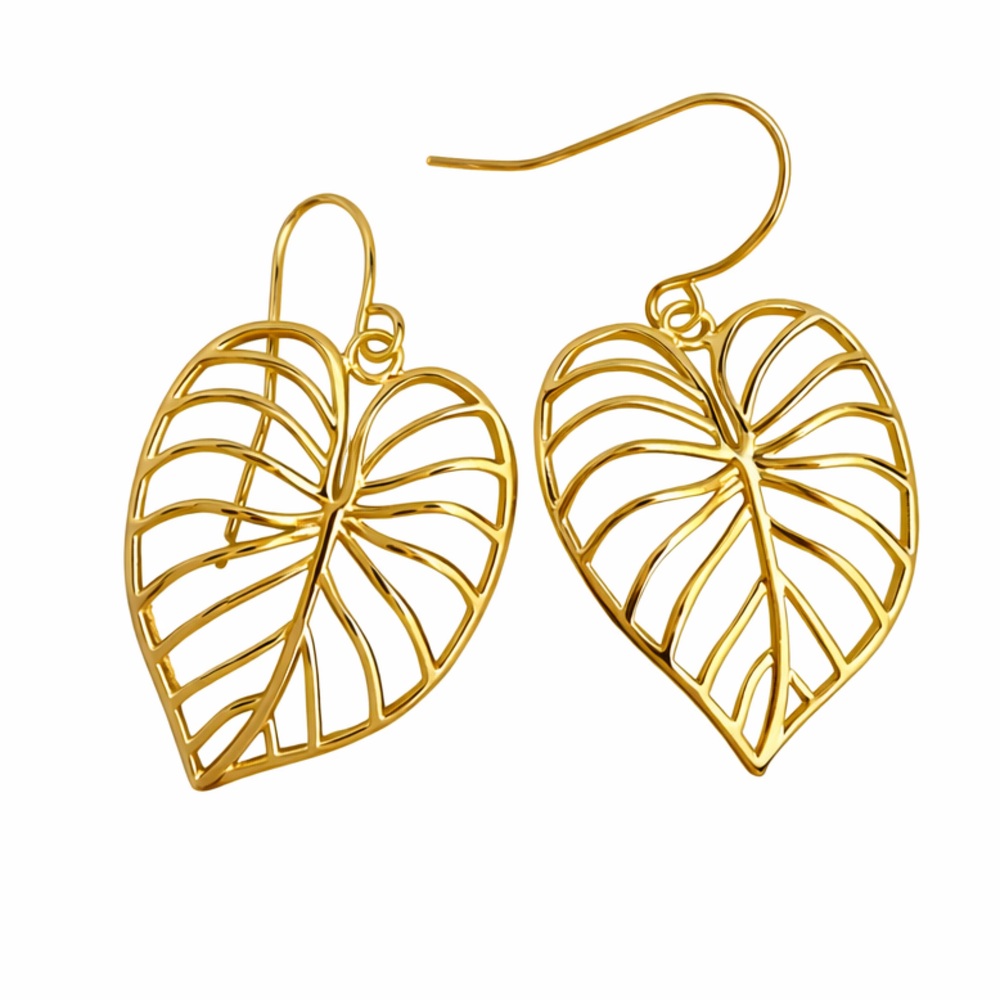 Soha Living Leaf Earrings NWOT